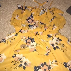 Floral criss cross blouse